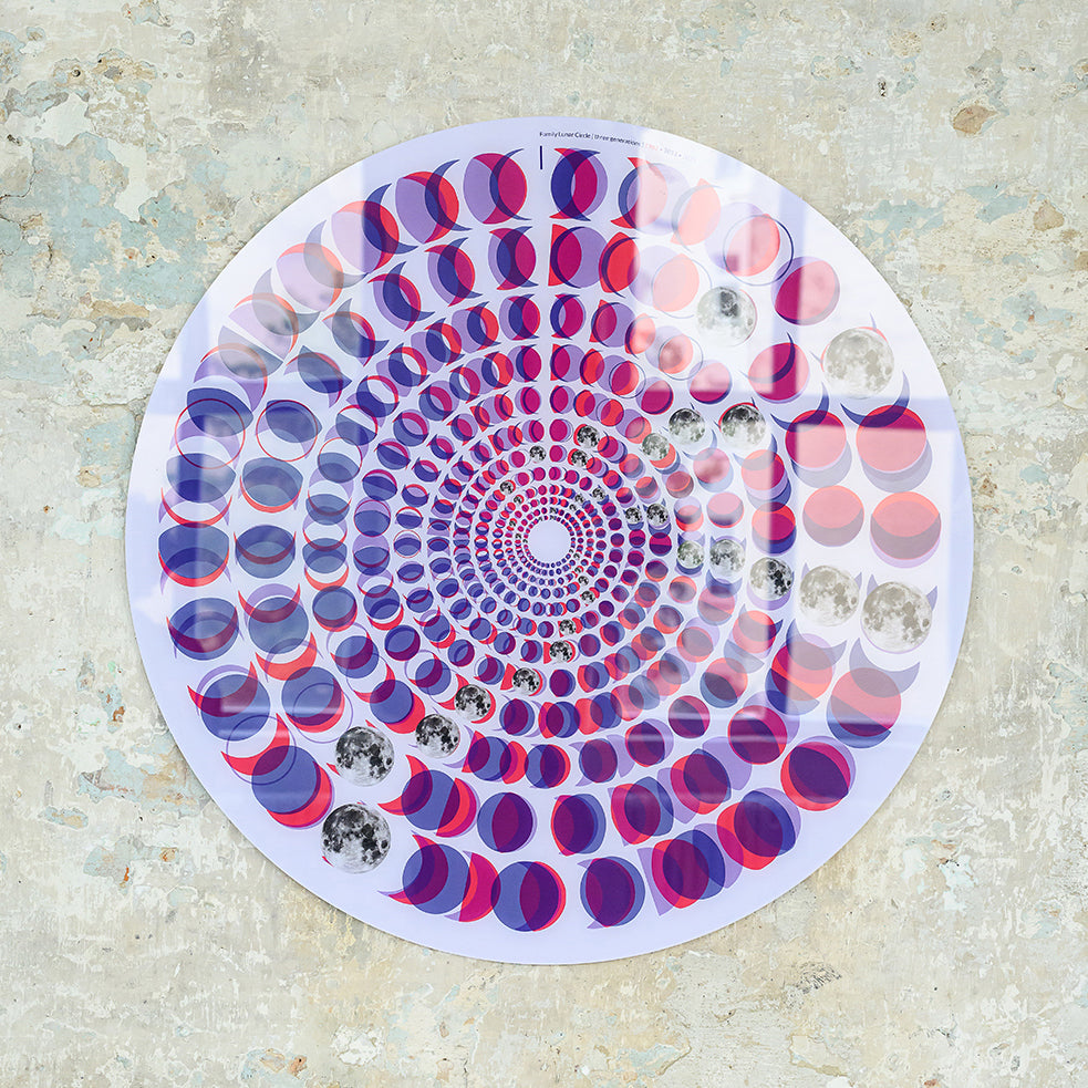 Exklusive Sonderanfertigung: Großformatige Lunar Circle Mondscheibe von Theresa Lambrecht – hochwertiges Kunstwerk, Moon Phase Art, limitierte Edition, Auftragsarbeit